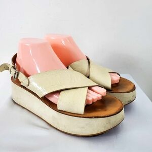 Barneys New York Platform Sandal 38 Made In Italy